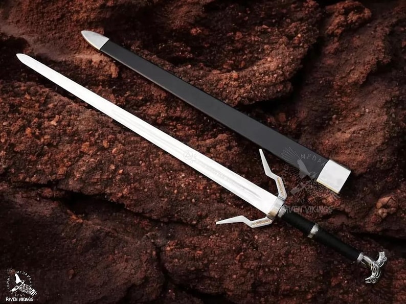 Handgjord Skyrim Great Sword Replica med läderslida - Dragonborn Cosplay-rekvisita, Elder Scrolls-samlarobjekt - Anpassad graverad present till honom Sword-03