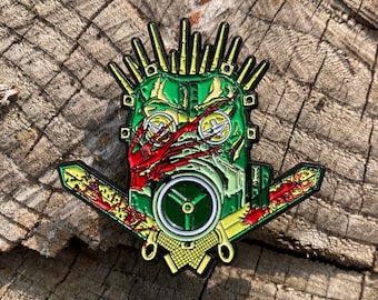 Lizard man soft enamel pin
