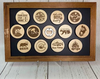 LOCAL PICKUP ONLY - Magnetic Bottle Opener – Wilderness Fridge Magnet Bottle Opener – Beer Lover Gift – Outdoor Adventure Kitchen Magnet