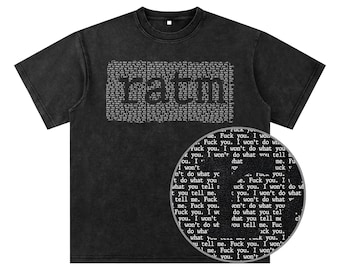 Rage Against the Machine "Killing In The Name" Lyric T-Shirt – Oversize Fit, Snow Washed Protest Tee