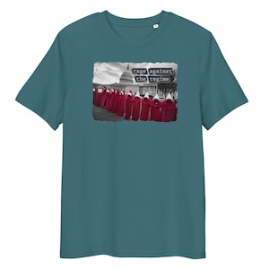 Rage Against the Regime Women's T-Shirt – Handmaid's Tale Protest at U.S. Capitol, Feminist Activist, Pro-Choice, Anti-Trump, Political Tee
