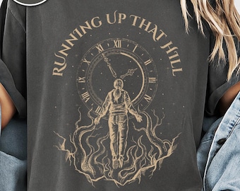 Running Up That Hill, Retro Vintage Shirt, Dark Botanical, Rock Shirt, 80s Rock Shirts, Unisex Comfort Colors Tee, Gift Shirt, Gothic Shirt