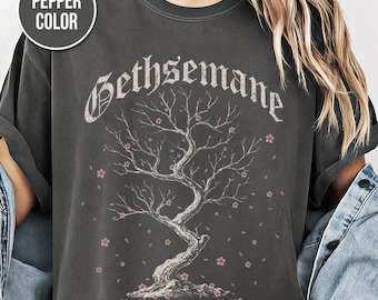 Dark Botanical, Graphic Tee, Gothic Tree, Cherry Blossom Shirt, Unisex Tee, Comfort Colors Tee, Gothic Clothing, Gift Shirt