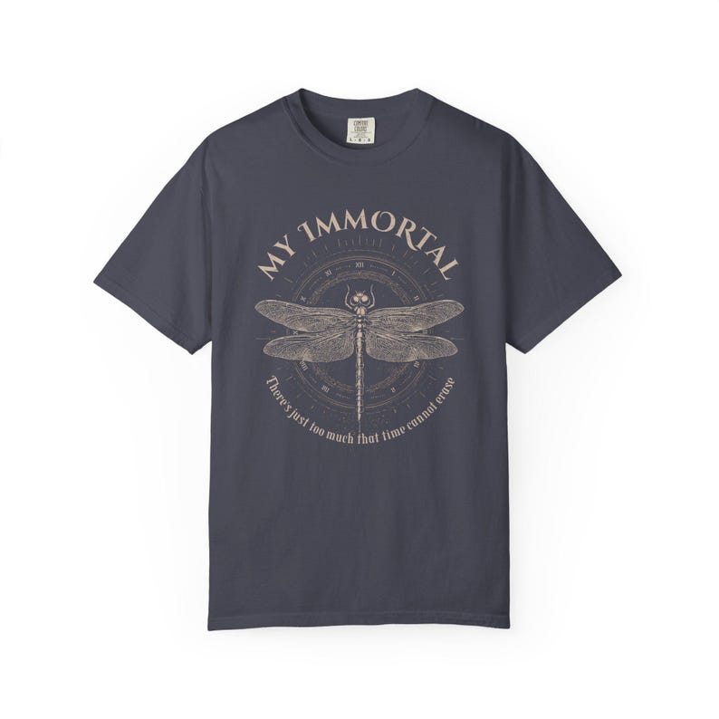 Dragonfly Shirt, 90s Band Shirt, Vintage Rock Band Tees, Unisex Comfort Colors Tee, Metal Shirt, Gift, Gothic Shirt, Distressed Shirt image 11