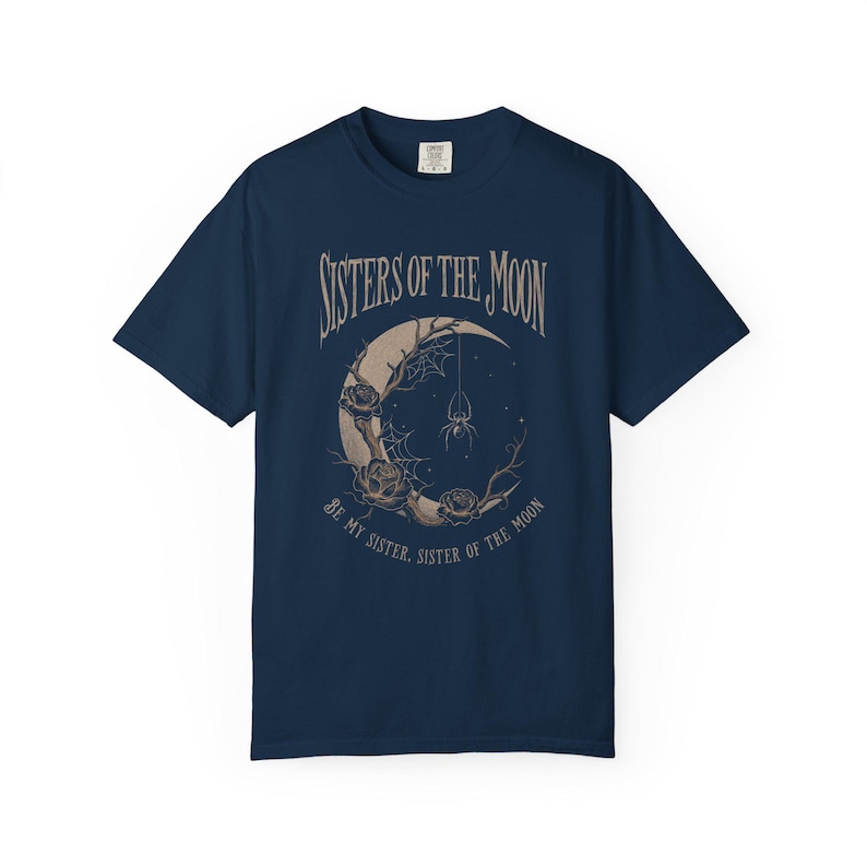 Sisters Of The Moon, Retro Rock Shirts, Moon Shirt, Sisterhood Gift, Unisex Tee Gift, Comfort Colors Tee, Rock Clothing image 5