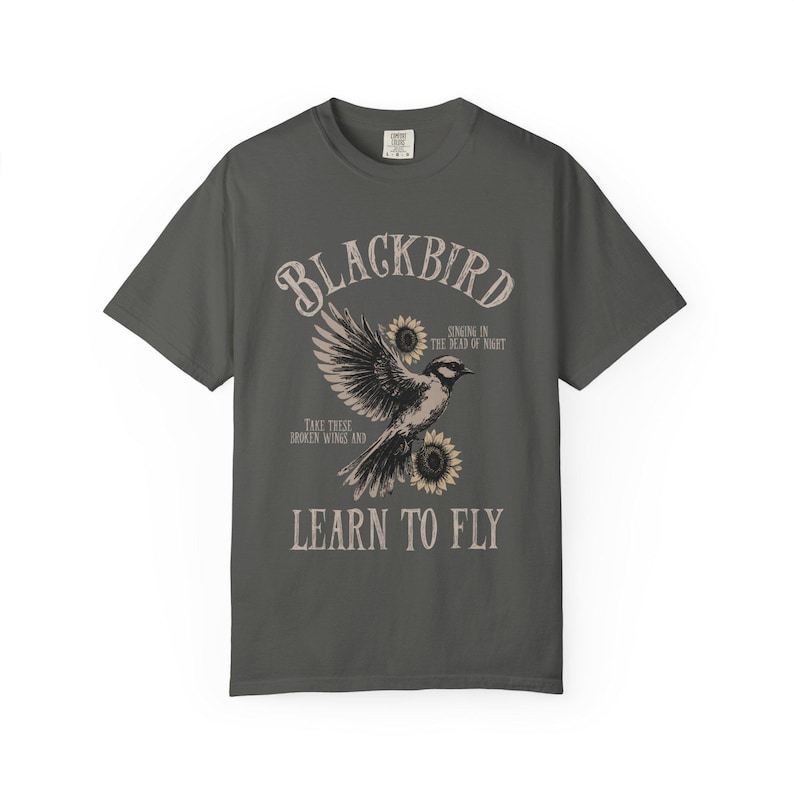 Blackbird Shirt, Comfort Colors, Retro Vintage Shirt, Trendy Tee, Retro Music Shirt, Concert Shirt, Old School Rock Band Shirt, Gift Shirt image 3