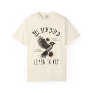 Blackbird Shirt, Comfort Colors, Retro Vintage Shirt, Trendy Tee, Retro Music Shirt, Concert Shirt, Old School Rock Band Shirt, Gift Shirt Ivory