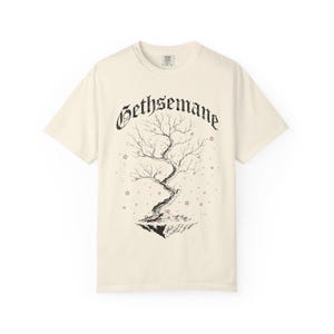 Dark Botanical, Graphic Tee, Gothic Tree, Cherry Blossom Shirt, Unisex Tee, Comfort Colors Tee, Gothic Clothing, Gift Shirt Ivory