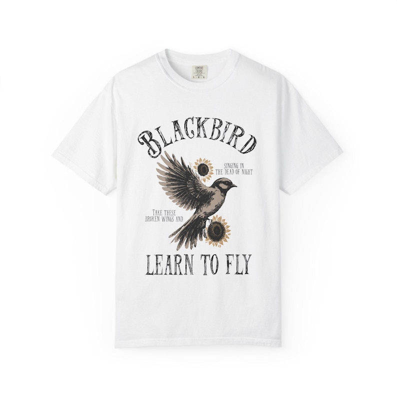 Blackbird Shirt, Comfort Colors, Retro Vintage Shirt, Trendy Tee, Retro Music Shirt, Concert Shirt, Old School Rock Band Shirt, Gift Shirt image 9