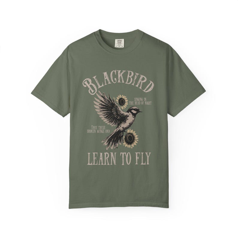 Blackbird Shirt, Comfort Colors, Retro Vintage Shirt, Trendy Tee, Retro Music Shirt, Concert Shirt, Old School Rock Band Shirt, Gift Shirt image 6