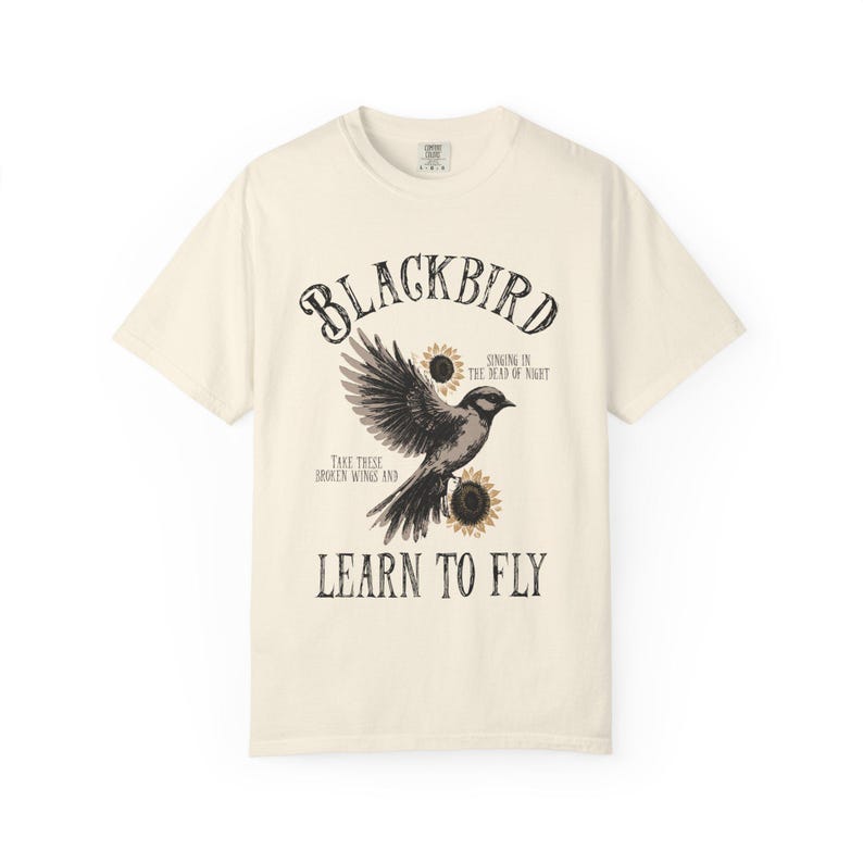 Blackbird Shirt, Comfort Colors, Retro Vintage Shirt, Trendy Tee, Retro Music Shirt, Concert Shirt, Old School Rock Band Shirt, Gift Shirt image 8