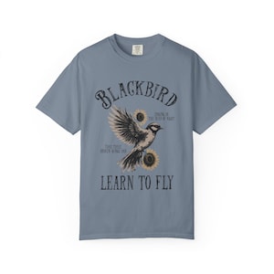 Blackbird Shirt, Comfort Colors, Retro Vintage Shirt, Trendy Tee, Retro Music Shirt, Concert Shirt, Old School Rock Band Shirt, Gift Shirt Blue Jean