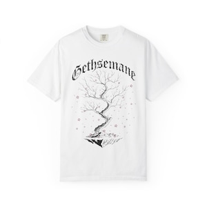 Dark Botanical, Graphic Tee, Gothic Tree, Cherry Blossom Shirt, Unisex Tee, Comfort Colors Tee, Gothic Clothing, Gift Shirt White