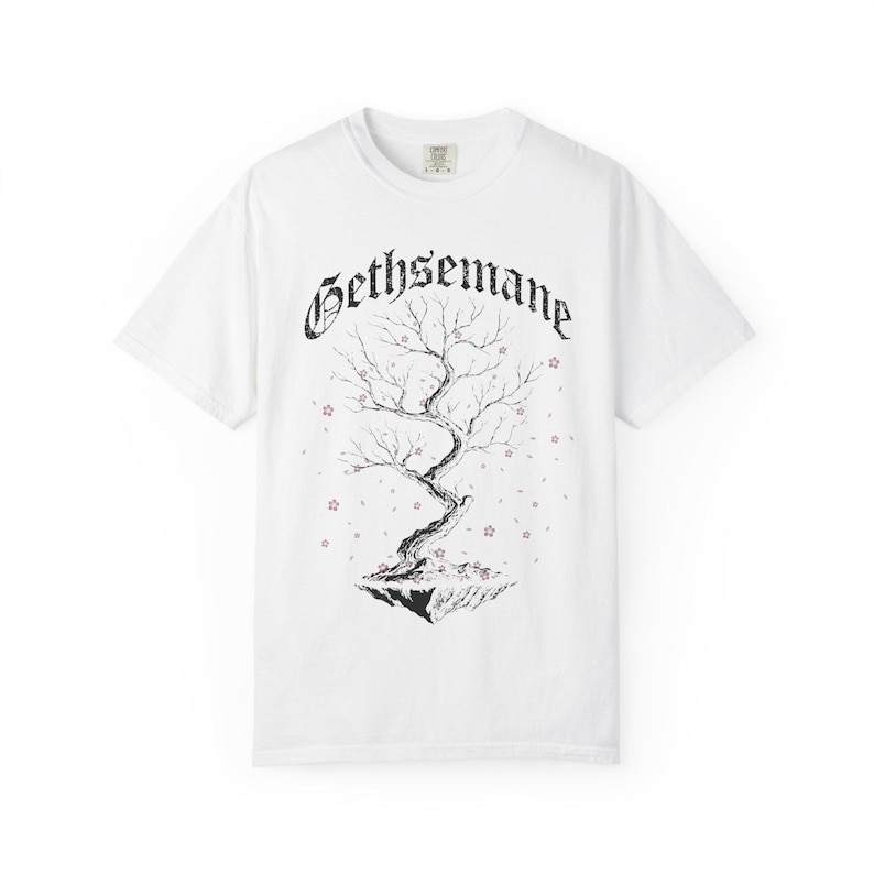 Dark Botanical, Graphic Tee, Gothic Tree, Cherry Blossom Shirt, Unisex Tee, Comfort Colors Tee, Gothic Clothing, Gift Shirt White