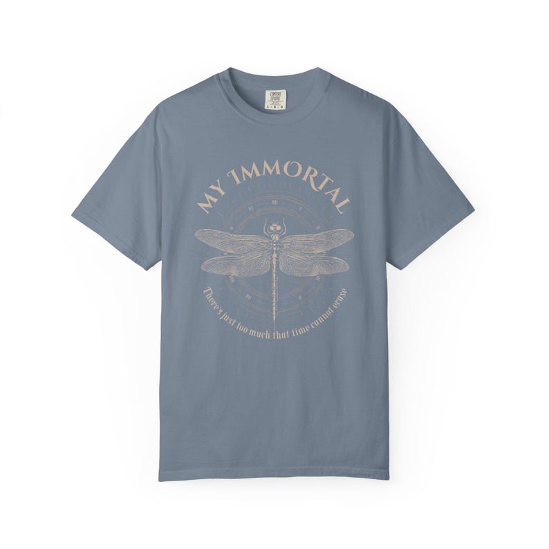 Dragonfly Shirt, 90s Band Shirt, Vintage Rock Band Tees, Unisex Comfort Colors Tee, Metal Shirt, Gift, Gothic Shirt, Distressed Shirt image 9