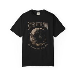 Sisters Of The Moon, Retro Rock Shirts, Moon Shirt, Sisterhood Gift, Unisex Tee Gift, Comfort Colors Tee, Rock Clothing image 4