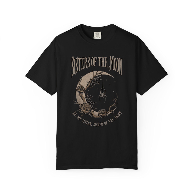 Sisters Of The Moon, Retro Rock Shirts, Moon Shirt, Sisterhood Gift, Unisex Tee Gift, Comfort Colors Tee, Rock Clothing image 4