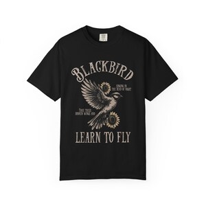 Blackbird Shirt, Comfort Colors, Retro Vintage Shirt, Trendy Tee, Retro Music Shirt, Concert Shirt, Old School Rock Band Shirt, Gift Shirt image 4