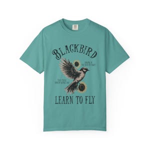 Blackbird Shirt, Comfort Colors, Retro Vintage Shirt, Trendy Tee, Retro Music Shirt, Concert Shirt, Old School Rock Band Shirt, Gift Shirt Seafoam