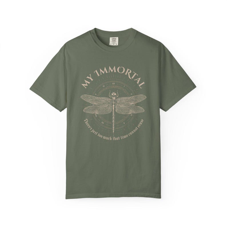 Dragonfly Shirt, 90s Band Shirt, Vintage Rock Band Tees, Unisex Comfort Colors Tee, Metal Shirt, Gift, Gothic Shirt, Distressed Shirt image 8