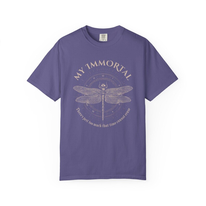 Dragonfly Shirt, 90s Band Shirt, Vintage Rock Band Tees, Unisex Comfort Colors Tee, Metal Shirt, Gift, Gothic Shirt, Distressed Shirt image 12
