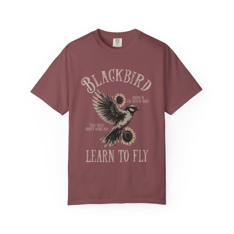 Blackbird Shirt, Comfort Colors, Retro Vintage Shirt, Trendy Tee, Retro Music Shirt, Concert Shirt, Old School Rock Band Shirt, Gift Shirt image 7
