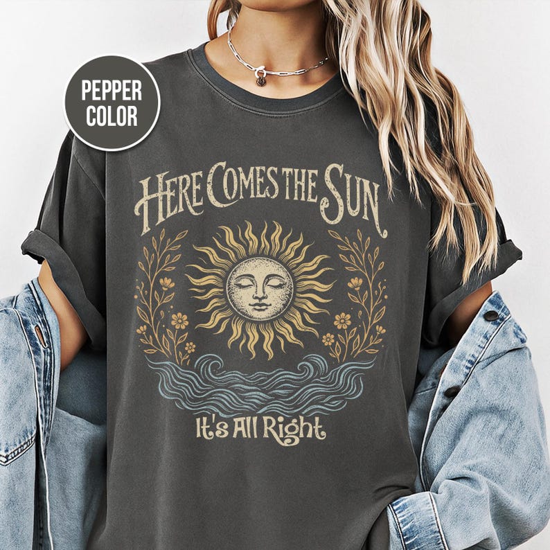 Boho Sun, Old School Rock Band Shirt, Comfort Colors, Trendy Tee, Retro Music Shirt, Concert Shirt, Vintage Rock Shirts, Gift Shirt image 1