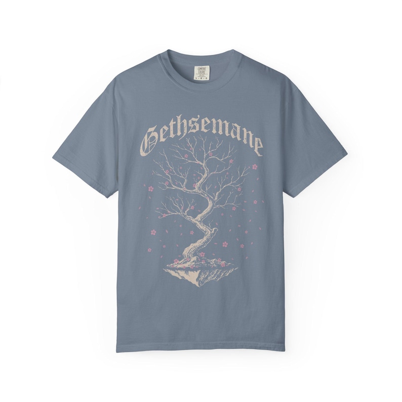 Dark Botanical, Graphic Tee, Gothic Tree, Cherry Blossom Shirt, Unisex Tee, Comfort Colors Tee, Gothic Clothing, Gift Shirt Blue Jean