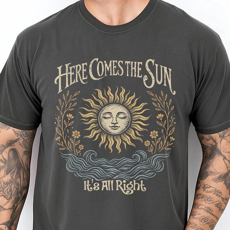Boho Sun, Old School Rock Band Shirt, Comfort Colors, Trendy Tee, Retro Music Shirt, Concert Shirt, Vintage Rock Shirts, Gift Shirt image 2