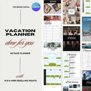 Urlaub Reiseplaner Vorlage, Reiseplaner, Canva Urlaubsplaner, Urlaubsplaner, Reiseplaner, Tavel Packliste