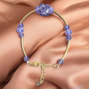 Elegant crystal gold-toned bracelet