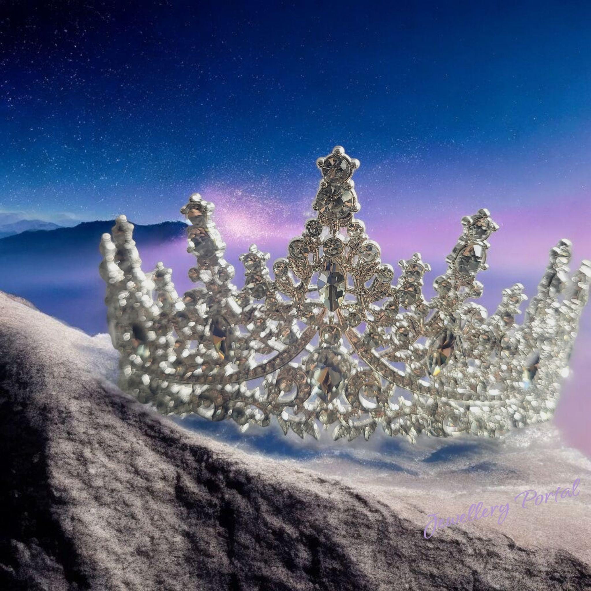 Majestic Elegance Crystal Crown/teara - Etsy display picture 2