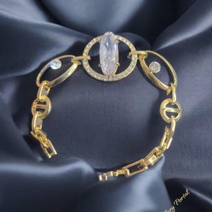 Luminous charm stainless steel zircon bracelet