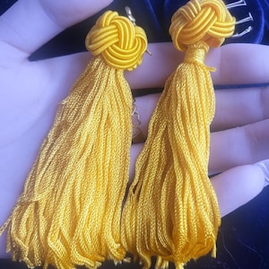 Golden Knot Tassel Earrings