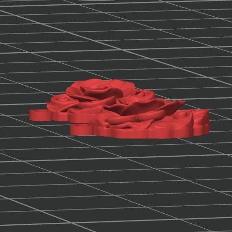 Rosenohrringe (STL-Datei), 3D-Druckdesign für floralen Schmuck (Digitaler Download) Bild 10