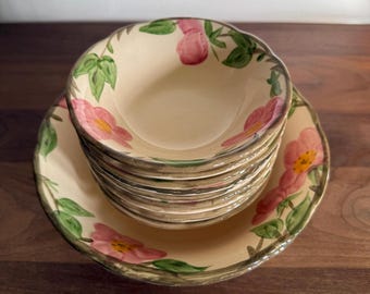 VTG Franciscan Desert Rose Serving and Dessert Salad Bowls