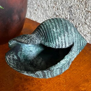 Vintage Bronze Sculpture Shell - Verdigris Patina