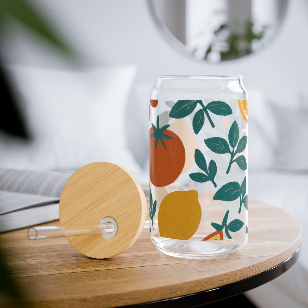 GLASS TUMBLER SET MEDITERRANEAN SUMMER (SET OF 2 GLASSES)