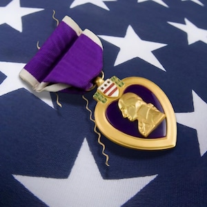 Purple Heart  Medal Symbol of Honor & Sacrifice