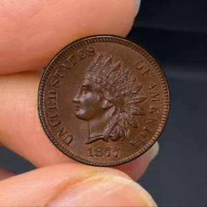 COINS 1877 Indian Head One Cent Collectibles Coins US Commemorative Coins Old Coins Perfect For Gifts Antique Coin Coins To Collect