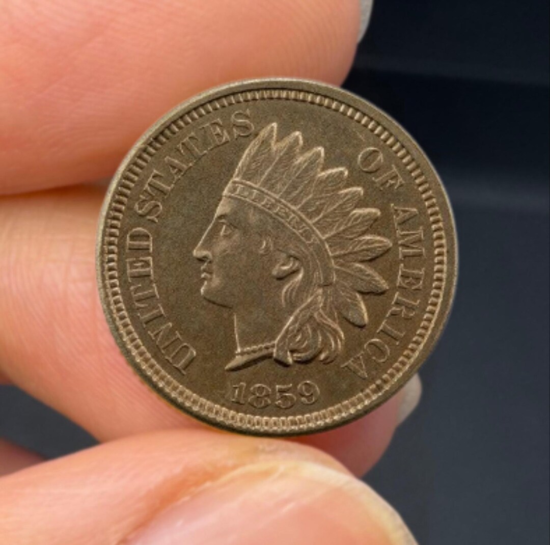 1859年 【初年度】インディアン・ヘッド 1859年インディアンヘッドセント米国記念コイン - Etsy 日本