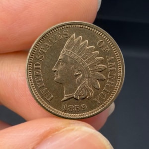 1859 Indian Head One Cent- US Commemorative Coins- Old Coins- Antique Coin Coins To Collect - 1859 Indian Head One penny