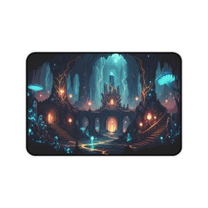 Enchanted Cave Desk Mat, Fantasy Desk Accessory, Gamer Gift, Home Office Decor, Unique Mouse Pad