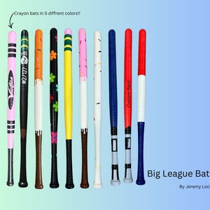 Hand-Wrapped Plastic Ball Bat – Backyard Baseball Bat – Custom Tape Design.