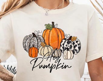 Vintage Hey Pumpkin Shirt, Retro Fall,Leopard Fall Pumpkin Tee,Leopard Fall Shirt,Vintage Leopard Pumpkin Shirt,Fall Shirt,Pumpkin Halloween