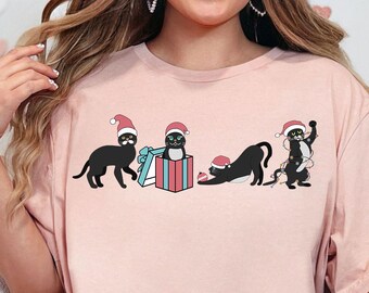 Christmas Shirt, Christmas Cat Shirt, Christmas Shirt, Meowy Christmas Shirt, Cat Lover Shirt, Merry Christmas Shirt, Gift For Christmas Tee