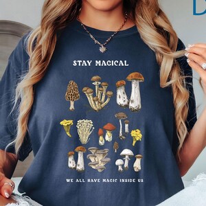 Comfort Colors® Vintage Illustration Mushroom Decor Art Shirt, Mushroom Shirt, Botanical Shirt, Plant Shirt, Hippie Shirt, Nature Lover Tee