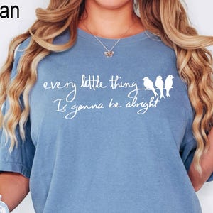 Comfort Colors Three Little Birds Shirt: Reggae Peace Tee