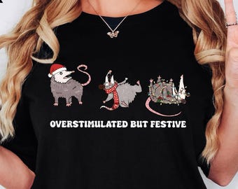 Opossum Christmas Shirt, Christmas Opossum Tee, Cute Opossum Shirt, Wild Animals Sweater, Funny Opossum Christmas Sweatshirt,Funny Christmas