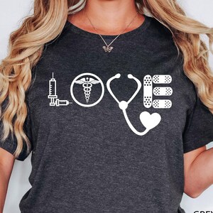 Love Nurse Shirt, Nurse T-shirt, Nurse Tees, Cute Nurse Shirts, Nurse Appreciation Gift, Nurse Gift Idea, Nurses Week Gift, Gift For Nurse